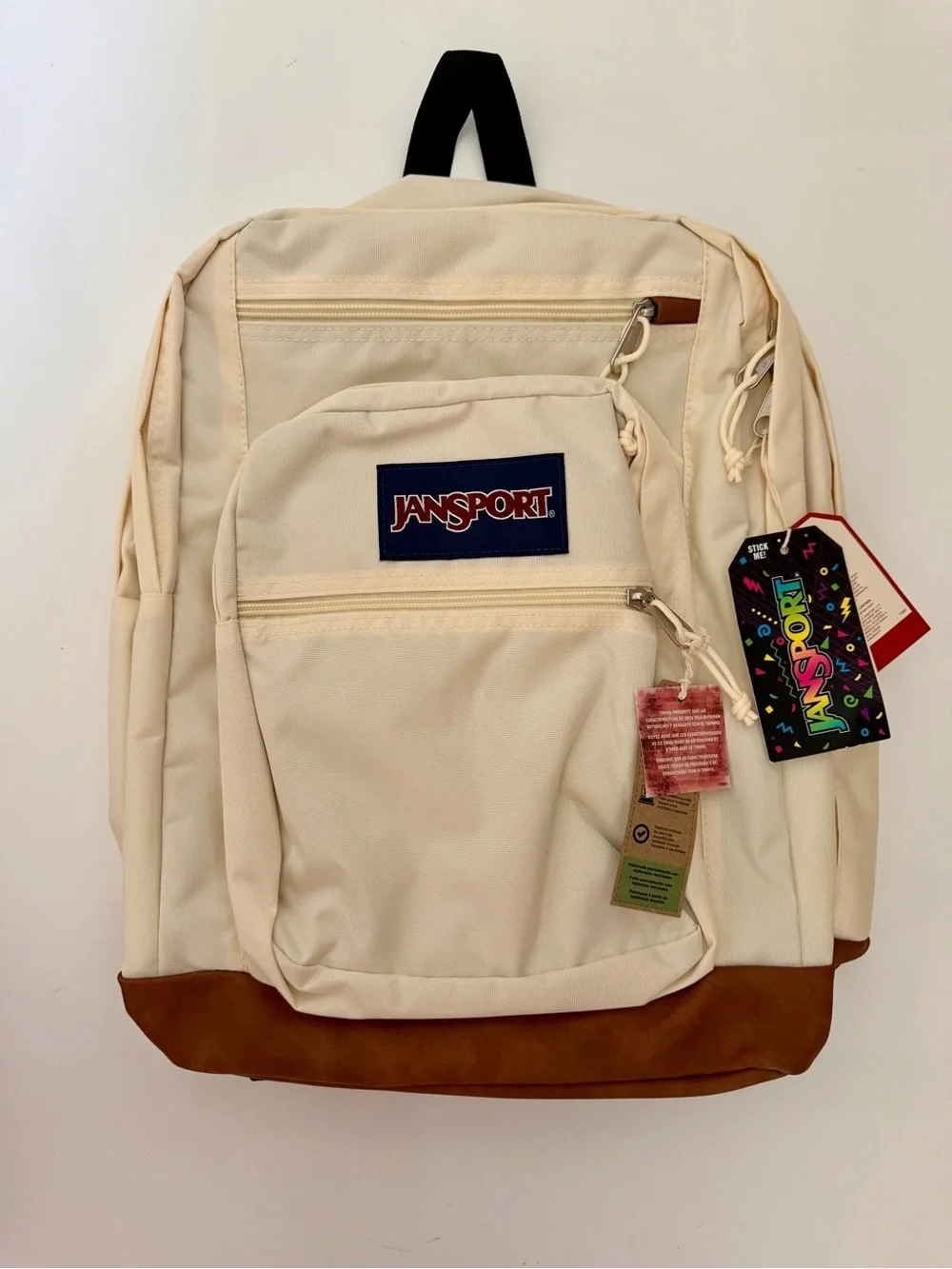 JanSport Backpack School Water Resistant 15”-Laptop Cool Student 17.5” Coconut